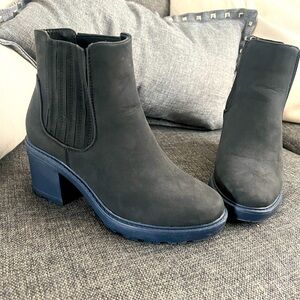 Just fab mid size boots with blue sole